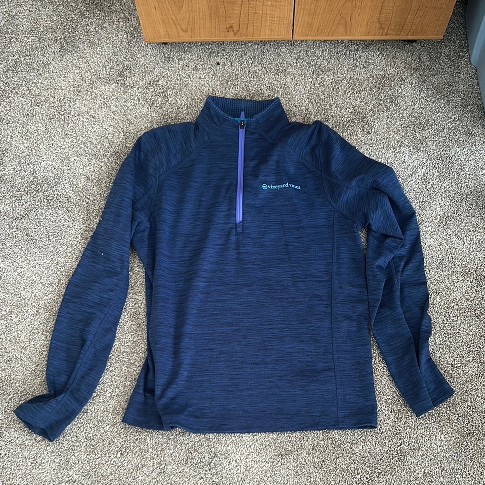 Vineyard Vines Blue Quarter-Zip Pullover